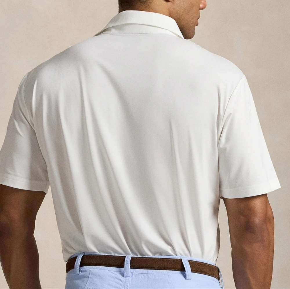 Ralph Lauren White Polo with Navy Pony Embroidery - Picture 2 of 12